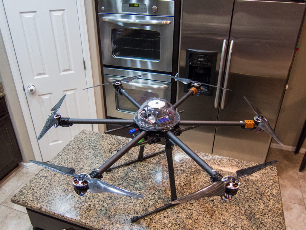 Hexacopter joins us for breakfast...